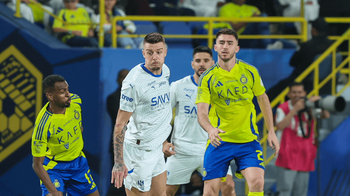 من مباراة النصر والهلال في "ديربي الرياض" (X/Alhilal_EN )